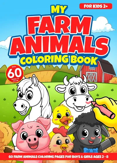 My Farm Animals Coloring Book cover