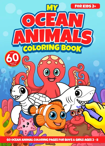 My Ocean Animals Coloring Book cover