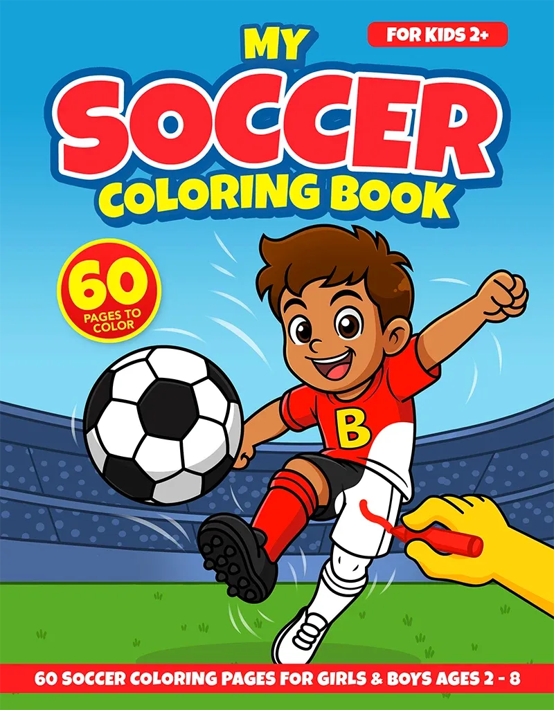 This month's free coloring book — Soccer Coloring Book
