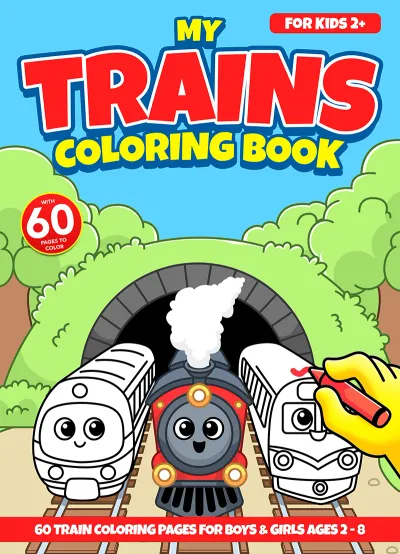 My Trains Coloring Book cover