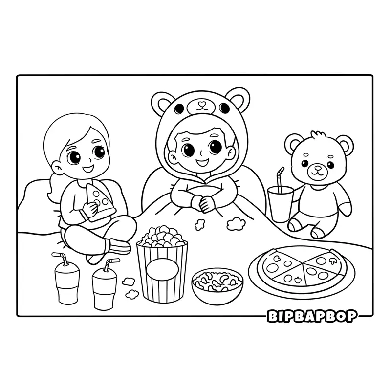 a picnic at a sleepover