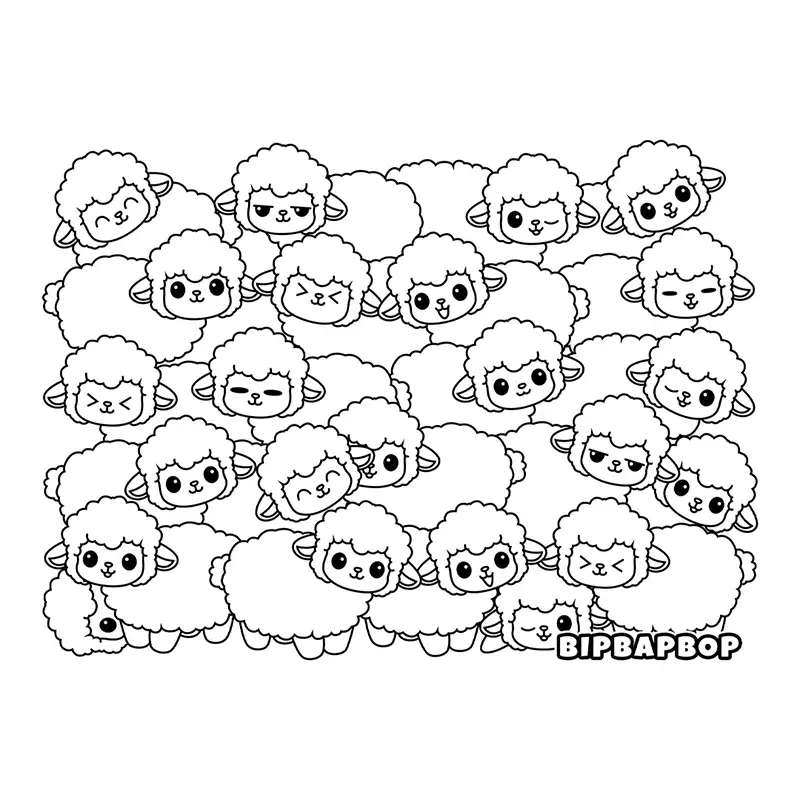 a flock of sheep