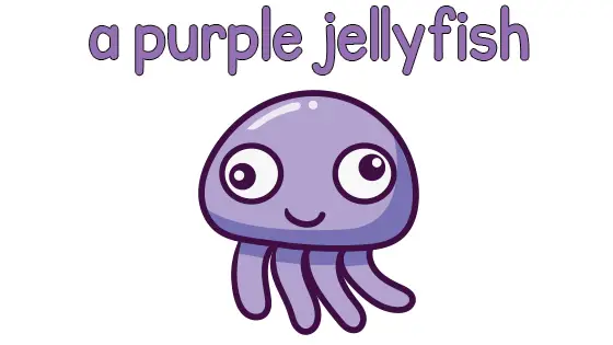 A Purple Jellyfish Coloring Page