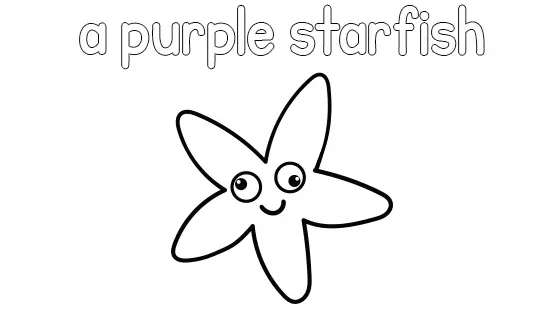 A Purple Starfish Coloring Page