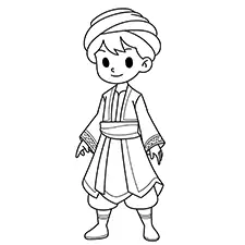 Arabian Prince Coloring Page