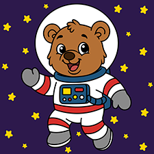 Astronaut Bear Printable
