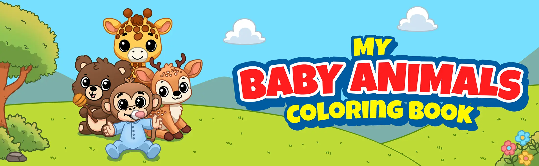 my baby animals coloring book