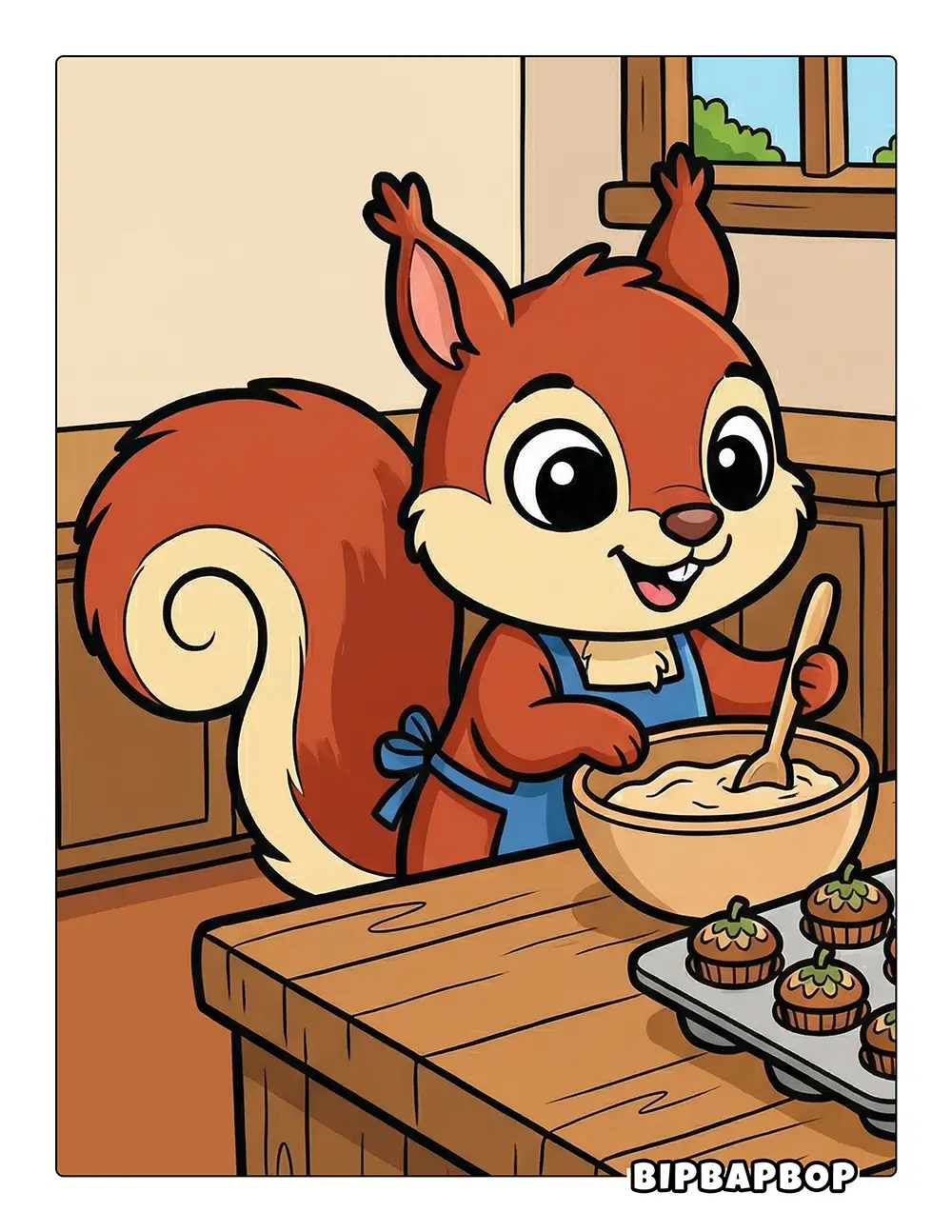 Baking Squirrel Printable