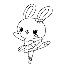 Ballerina Bunny Coloring Page