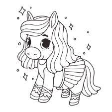 Ballerina Horse Coloring Page