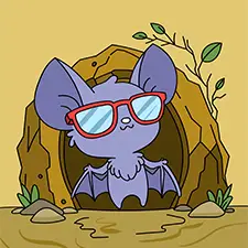 Bat With Sunglasses Coloring Page