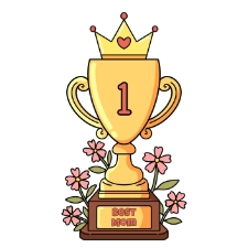 Best Mom Trophy Coloring Page