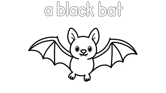 A Black Bat Coloring Page