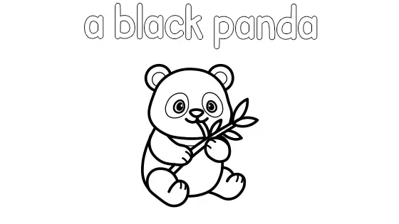 A Black Panda Coloring Page