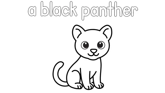 A Black Panther Coloring Page