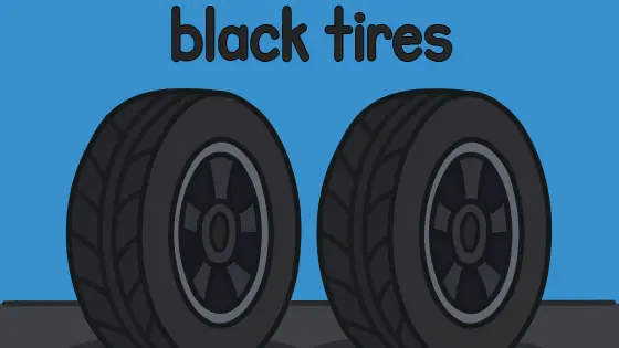 Black Tires Coloring Page