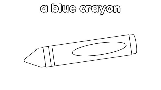 A Blue Crayon Coloring Pages Free PDF Download Black & White