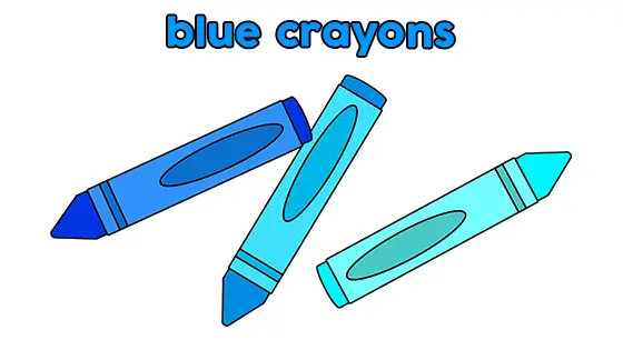 Blue Crayons Coloring Page Color