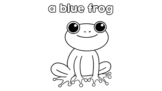 A Blue Frog Coloring Pages Free PDF Download Black & White