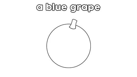 A Blue Grape Coloring Pages Free PDF Download Black & White