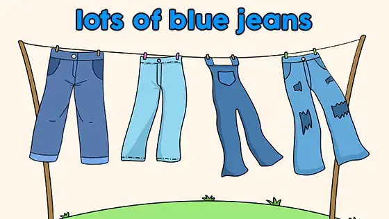 Lots Of Blue Jeans Coloring Page Color