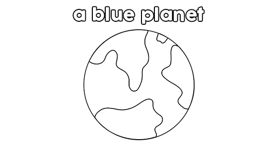 A Blue Planet Coloring Pages Free PDF Download Black & White
