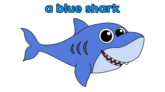 A Blue Shark Coloring Pages Free PDF Download Color