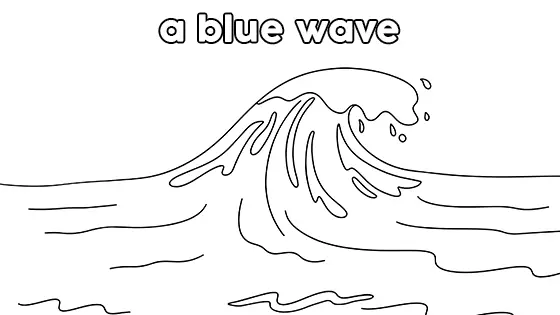 A Blue Wave Coloring Pages Free PDF Download Black & White