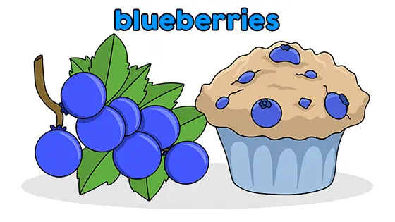 Blueberries Coloring Page Color
