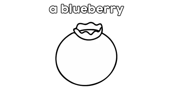 A Blueberry Coloring Pages Free PDF Download Black & White