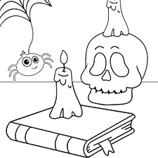 Two Friendly Ghosts Printable Black & White