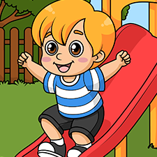 Boy At The Playground Printable