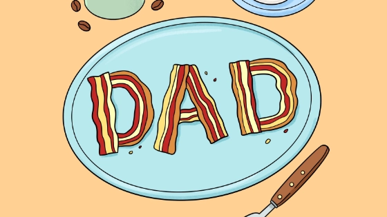 Breakfast For Dad Coloring Page