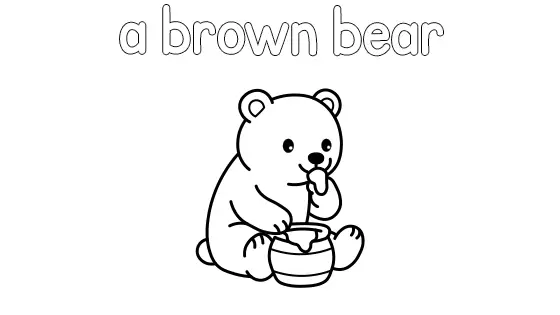 A Brown Bear Coloring Page