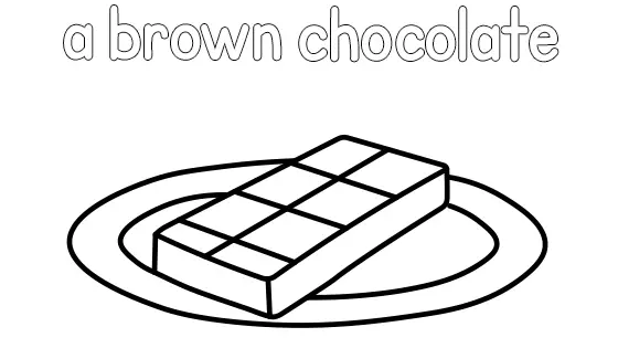 A Brown Chocolate Coloring Page