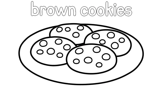 Brown Cookies Coloring Page