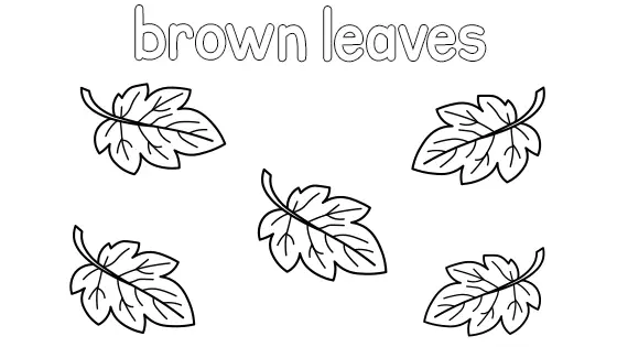 Brown Leaves Coloring Page