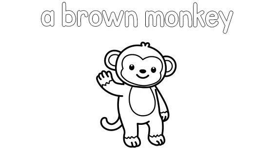 A Brown Monkey Coloring Page