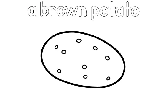 A Brown Potato Coloring Page