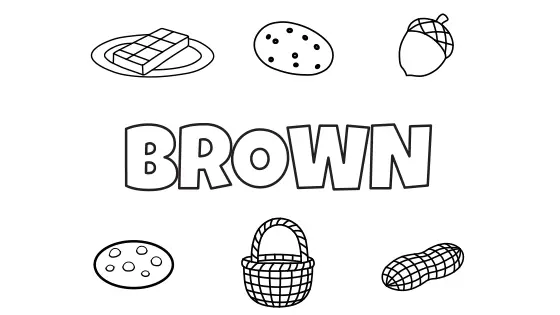 Brown Things Coloring Page