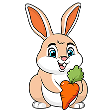 Bunny Eating Carrot Printable