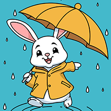 Bunny In A Raincoat Picture