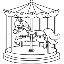 Carousel Horse Coloring Page