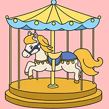 Carousel Horse Coloring Page