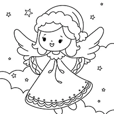 Christmas Angel Coloring Page