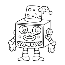 Clown Robot Coloring Page