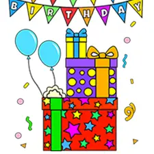 Colorful Birthday Presents Printables