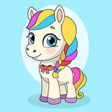 Colorful Pony Coloring Page