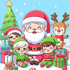 Cute Christmas Elves Printable