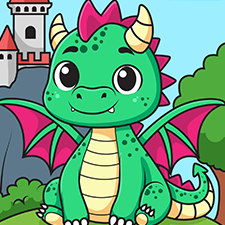 Cute Dragon Printable